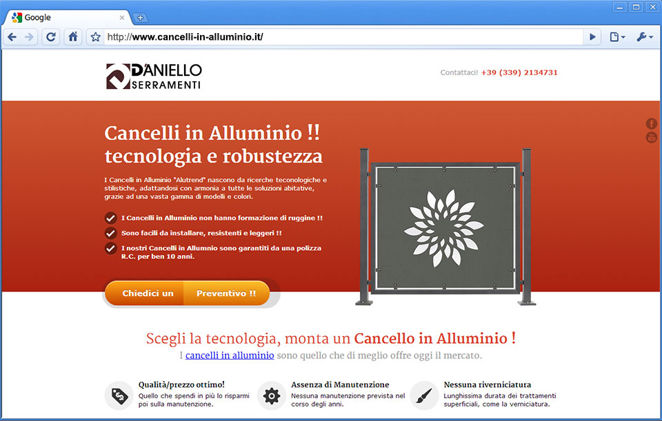 Cancelli in alluminio